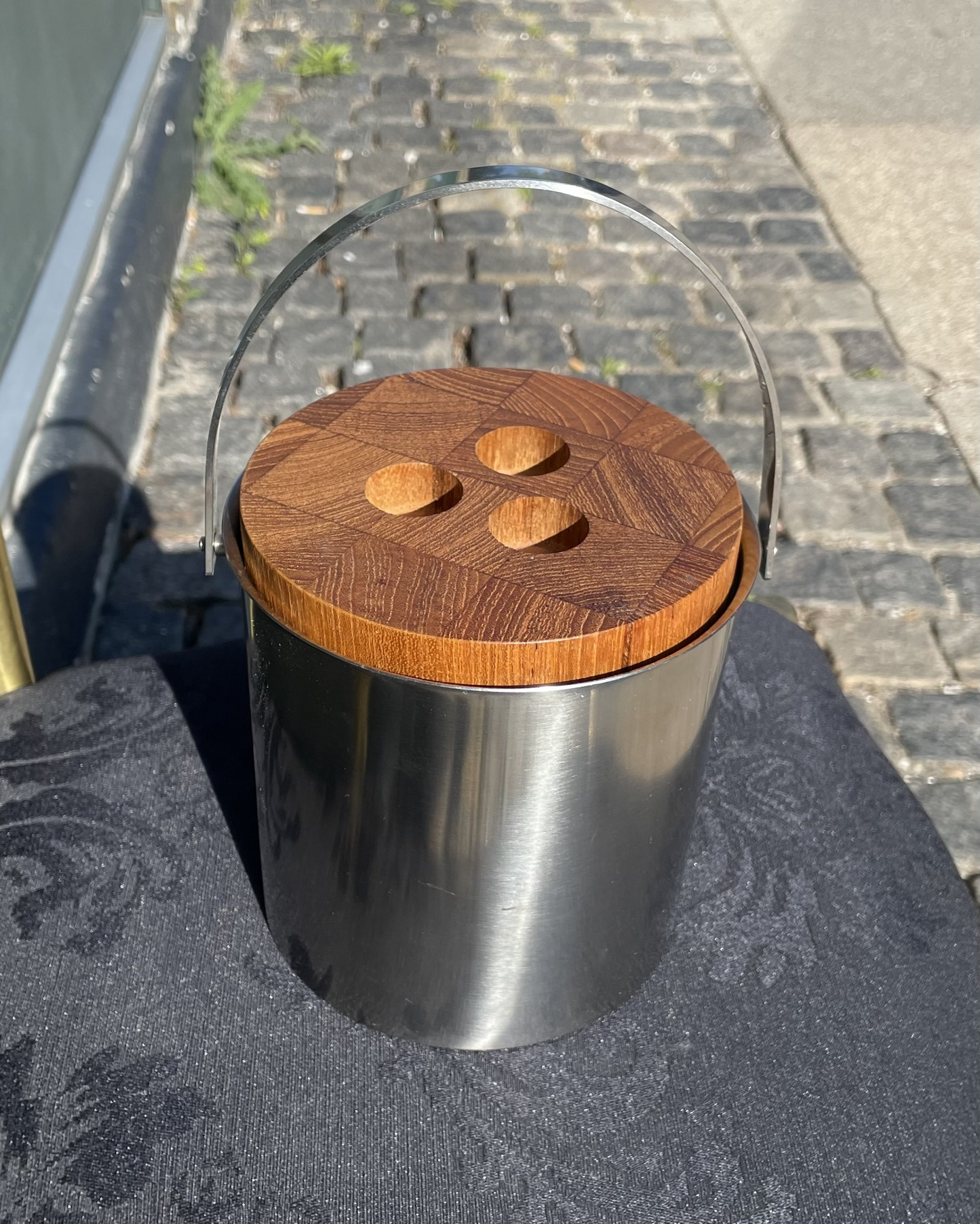 Flot Jacobsen isspand fra Stelton med teak låg - nr. 895445