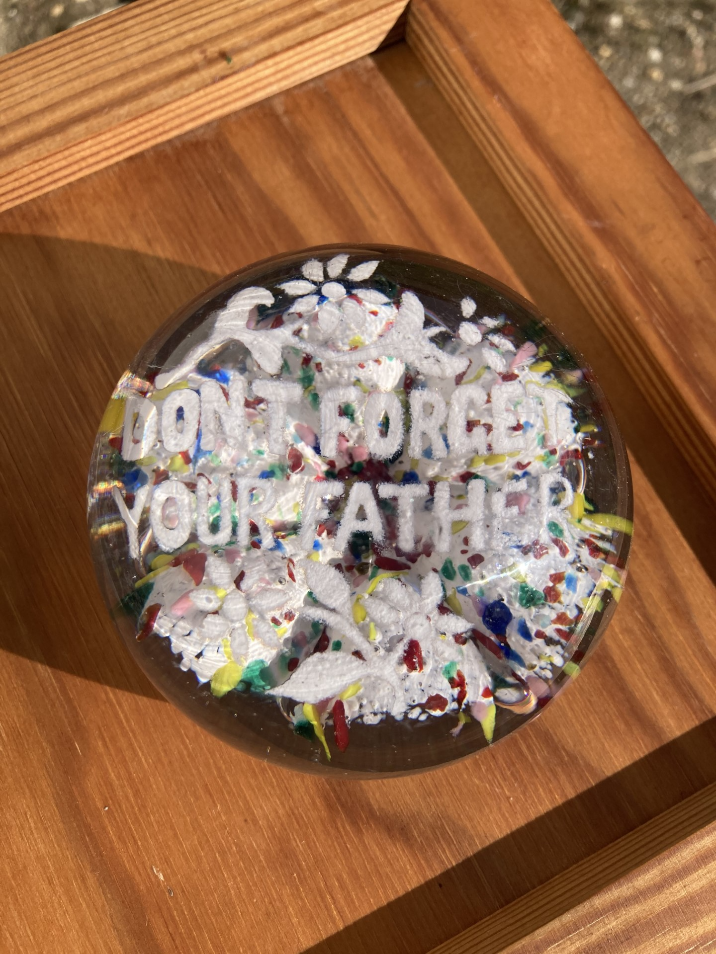 2 glass letter weights - no. 0517