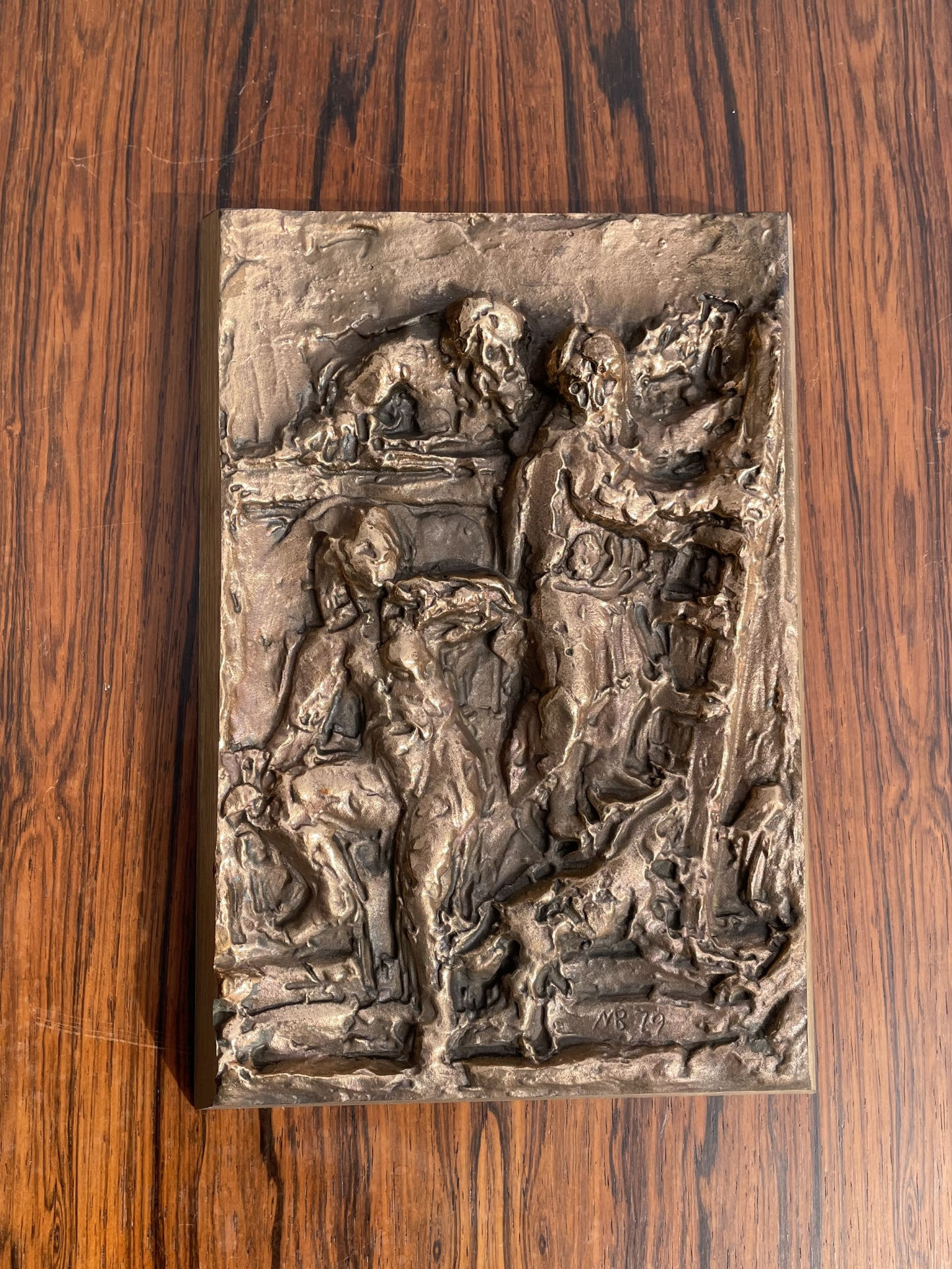 Beautiful bronze relief by Mogens Bøggild 1979, published by Anders Nyborg - no. 012001
