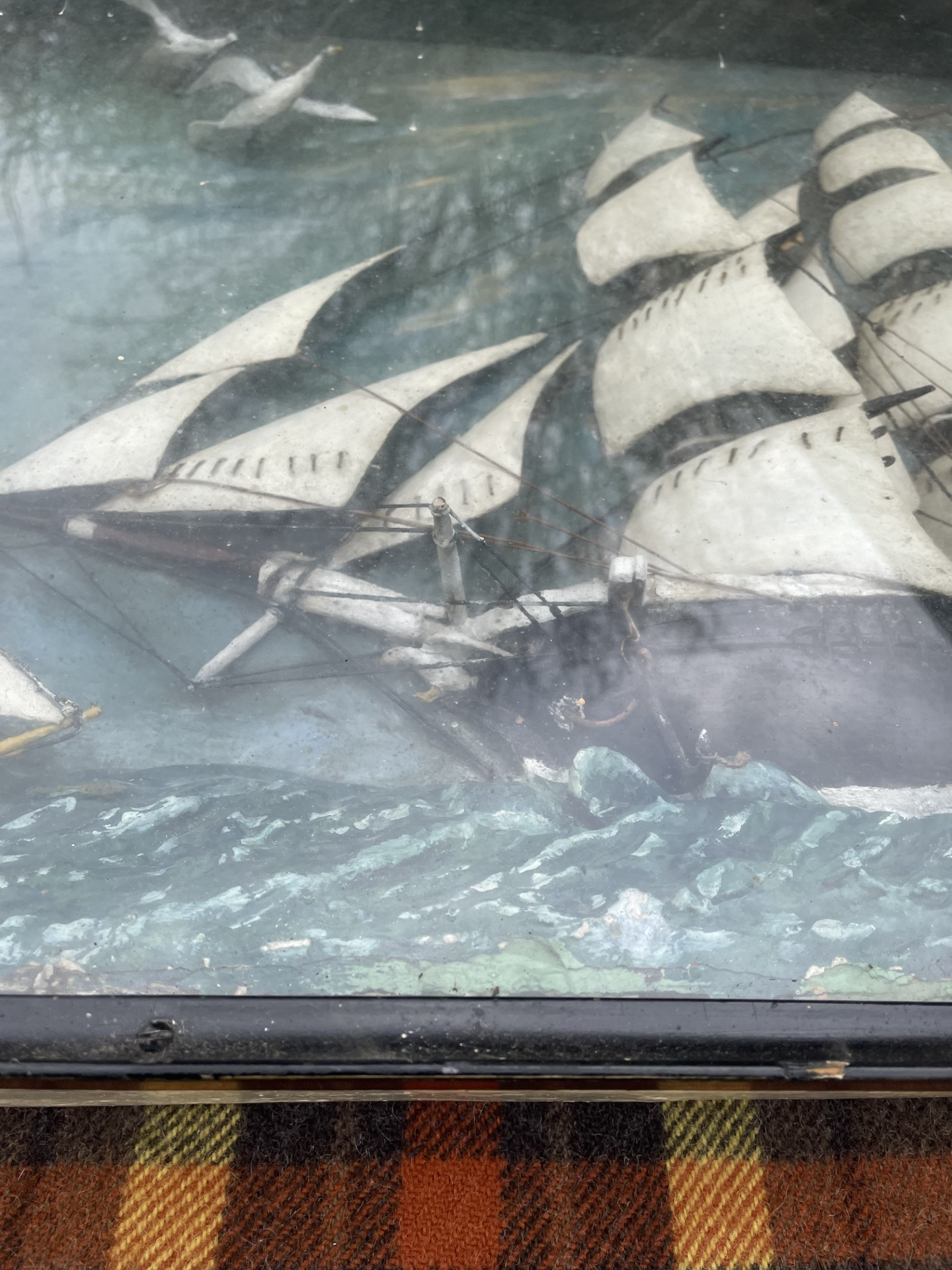 Diorama art, half-model sailing ship “Dagmar” from the 1940s - no. 850825
