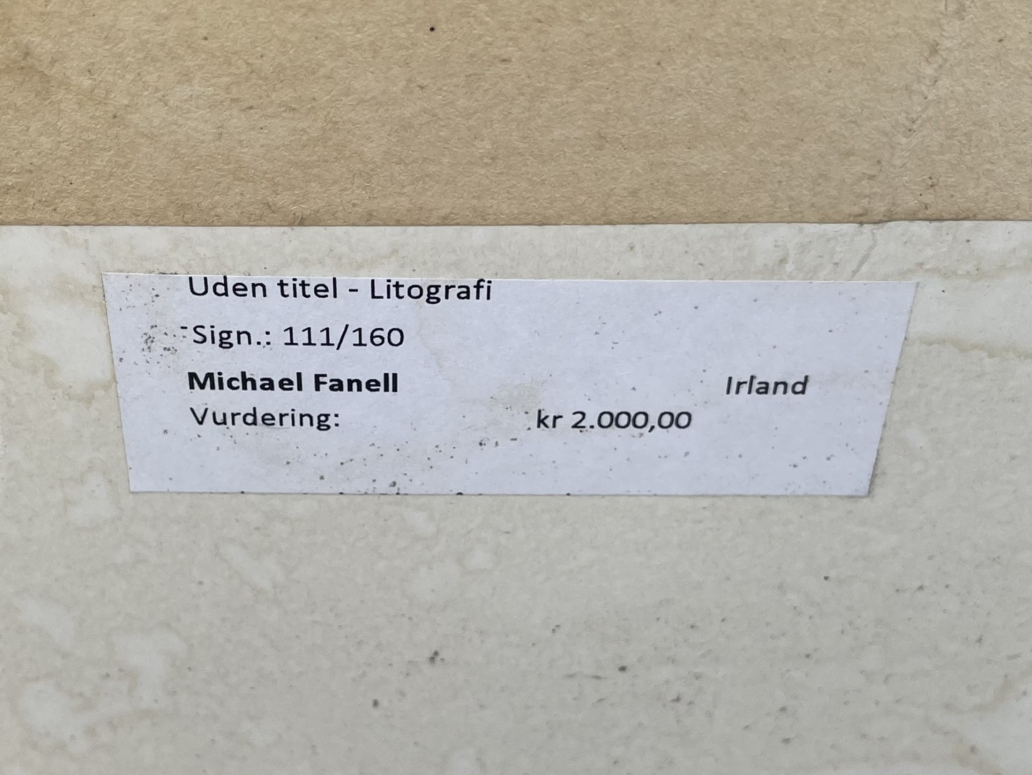 Michael Fanell (Ireland) lithograph from 1978 - no. 158787466