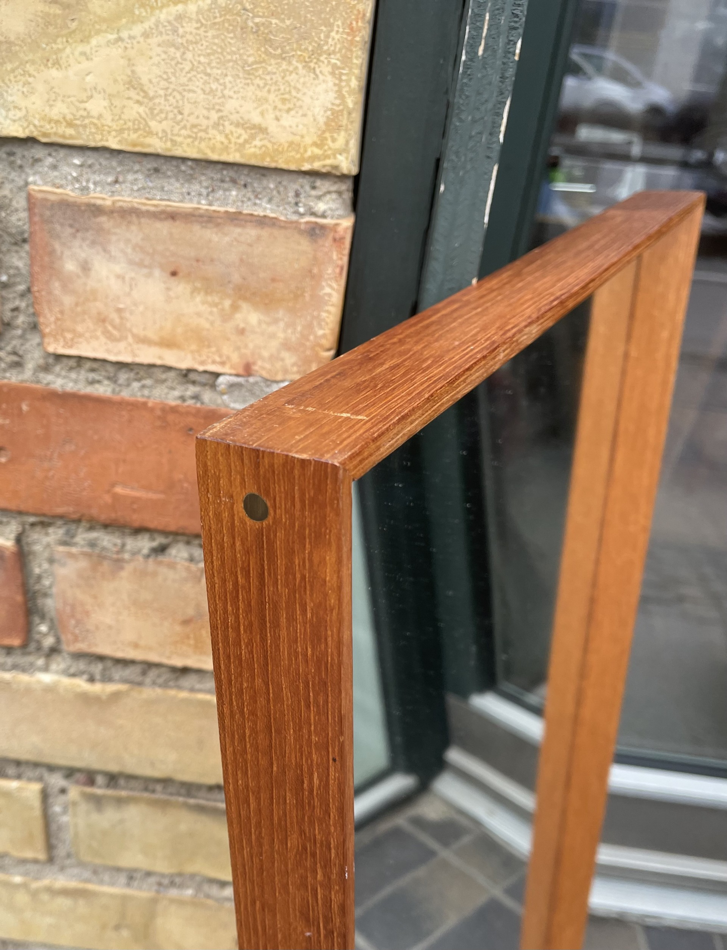 Flot teak spejl - nr. 090120