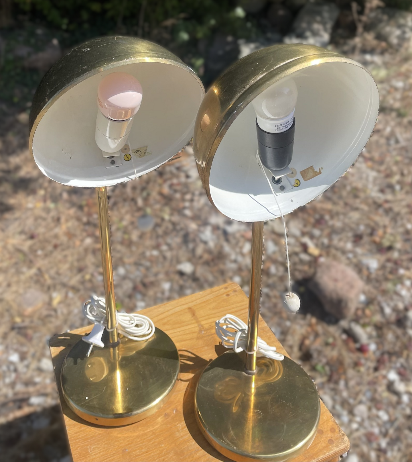 1 pair of vintage Knud Christensen brass table lamps from Agentur Randers Elit - no. 47383939