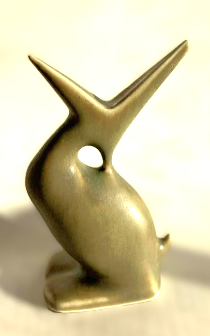 ケルド・ジョーダン（パルシュス社） – 野ウサギの毛皮釉を施した希少な炻器の鳥、デンマーク、1960年代