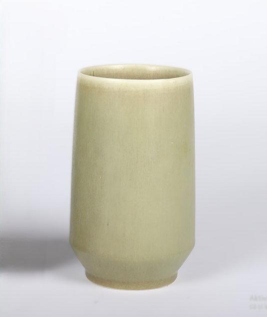 Palshus Moss Green Haresfur Vase Danish Stoneware, 1960s