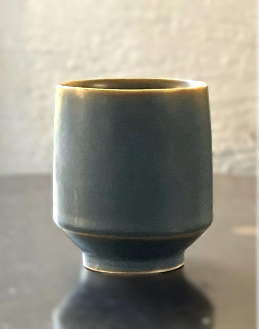 Small Palshus Vase, Light Blue Harefur Glaze, Denmark, 1960s