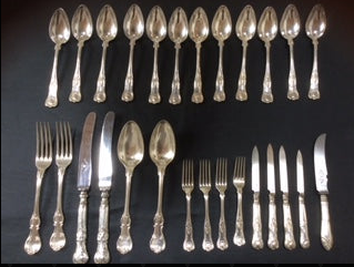 Beautiful Swedish Antique, 2 tower Silverware from the 19th Century