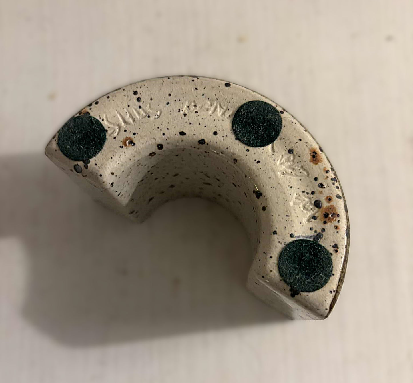 Small Stoneware vase, made in a circular shape, Palshus Denmark 1960s