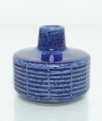 Mid-century stoneware vase in chamotte style from palshus, denmark