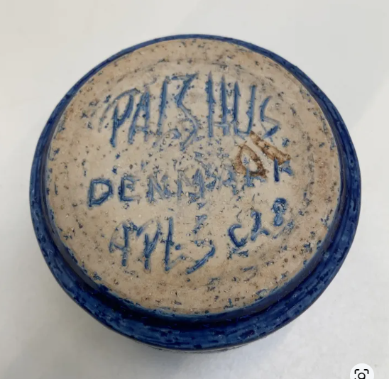 Mid-century stoneware vase in chamotte style from palshus, denmark