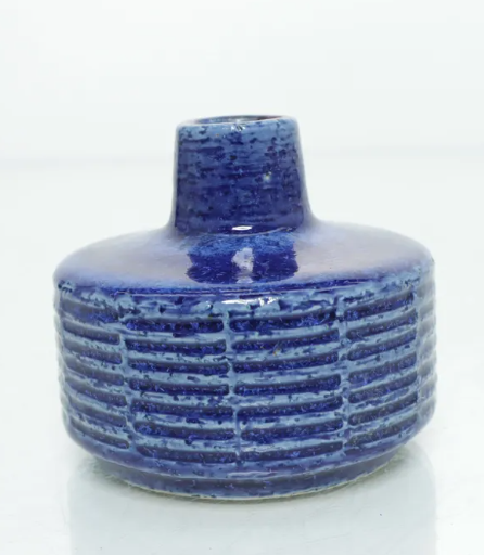Mid-century stoneware vase in chamotte style from palshus, denmark