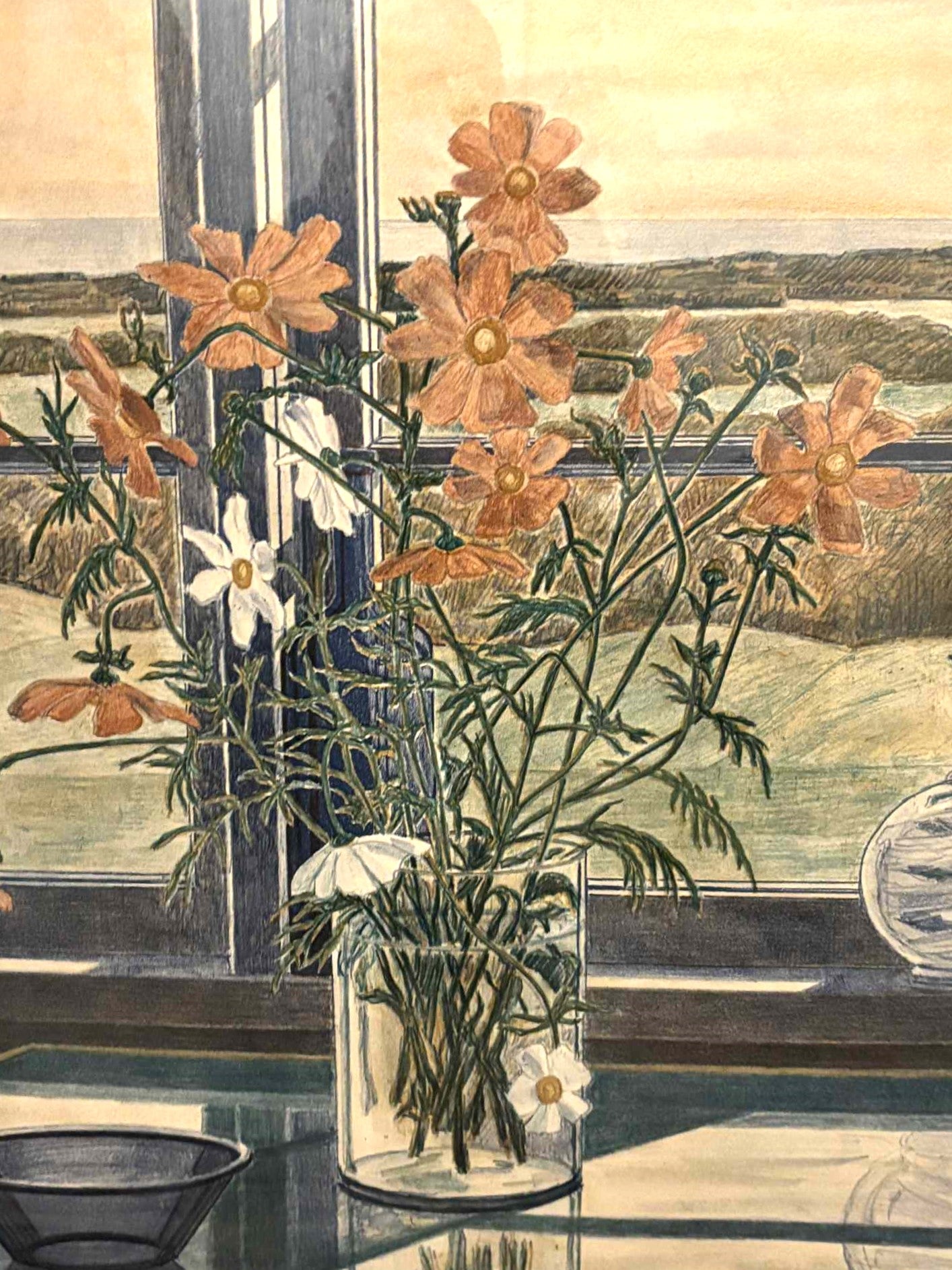 ラース・スワン（1913-2002）による美しく穏やかなリトグラフ、1978年制作