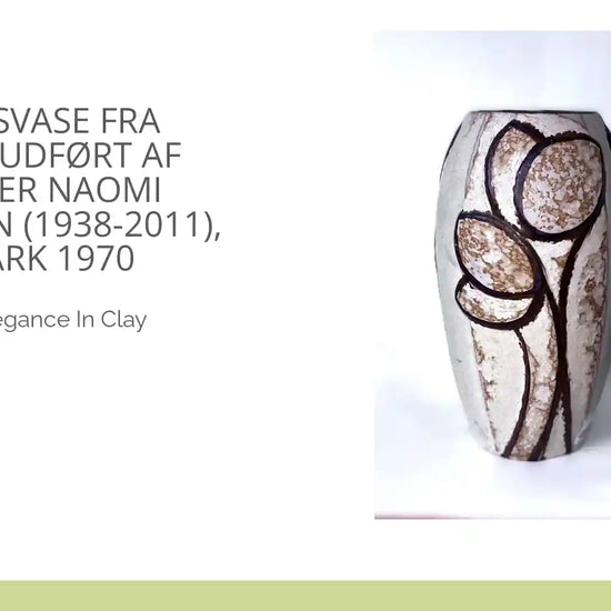 Stent&oslash;jsvase fra S&oslash;holm, udf&oslash;rt af keramiker Naomi Backhausen (1938-2011), Danmark 1970 by@Outfy