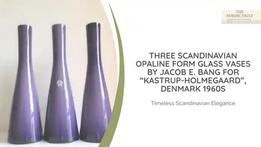 Three Scandinavian Opaline form Glass Vases by Jacob E. Bang for &ldquo;Kastrup-Holmegaard&rdquo;, Denmark 1960s by@Outfy