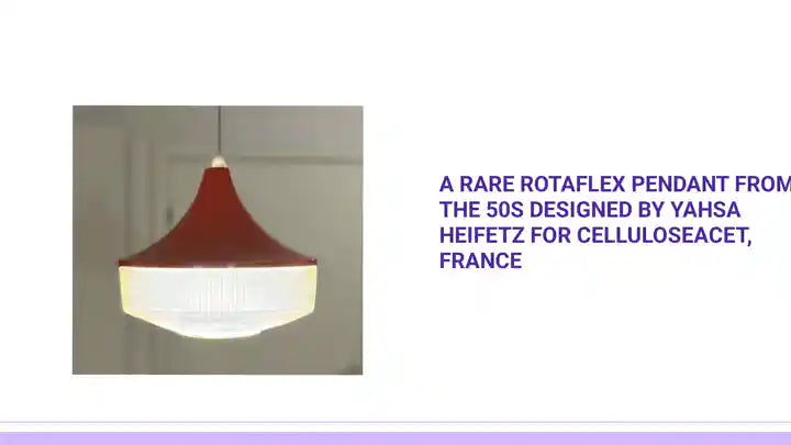 A rare Rotaflex pendant from the 50s designed by Yahsa Heifetz for Celluloseacet, France by@Outfy