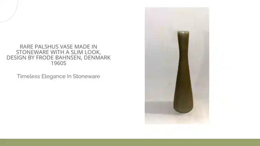 Rare Palshus vase made in stoneware with a slim look, design by Frode Bahnsen, Denmark 1960s by@Outfy