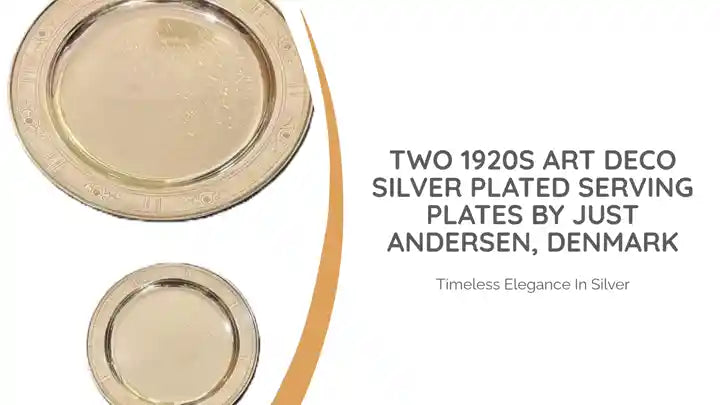 Two 1920s Art Deco Silver Plated Serving Plates by Just Andersen, Denmark by@Outfy