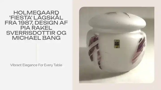 Holmegaard 'Fiesta' l&aring;gsk&aring;l fra 1987, design af Pia Rakel Sverrisdottir og Michael Bang by@Outfy