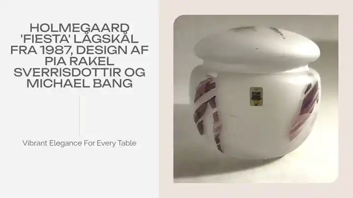 Holmegaard 'Fiesta' l&aring;gsk&aring;l fra 1987, design af Pia Rakel Sverrisdottir og Michael Bang by@Outfy