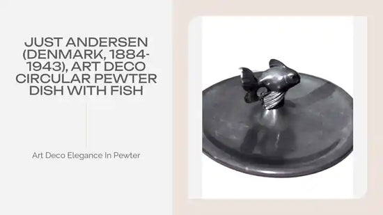 Just Andersen (Denmark, 1884-1943), Art Deco circular pewter dish with fish by@Outfy