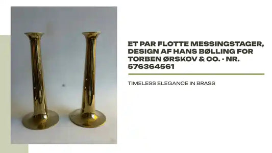 Et par flotte messingstager, design af Hans B&oslash;lling for Torben &Oslash;rskov &amp; Co. - nr. 576364561 by@Outfy