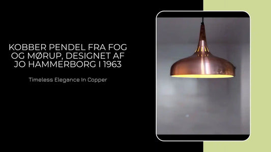 Kobber pendel fra Fog og M&oslash;rup, designet af Jo Hammerborg i 1963 by@Outfy