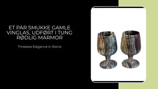Et par smukke gamle vinglas, udf&oslash;rt i tung r&oslash;dlig marmor by@Outfy