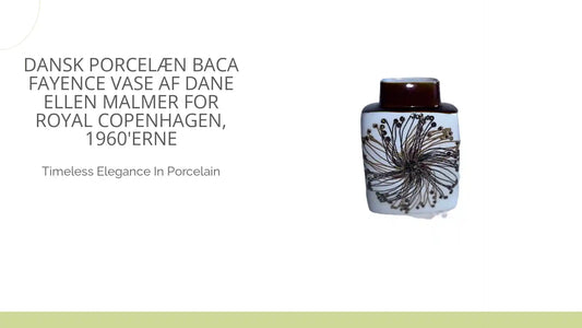 Dansk Porcel&aelig;n Baca Fayence Vase af Dane Ellen Malmer for Royal Copenhagen, 1960'erne by@Outfy