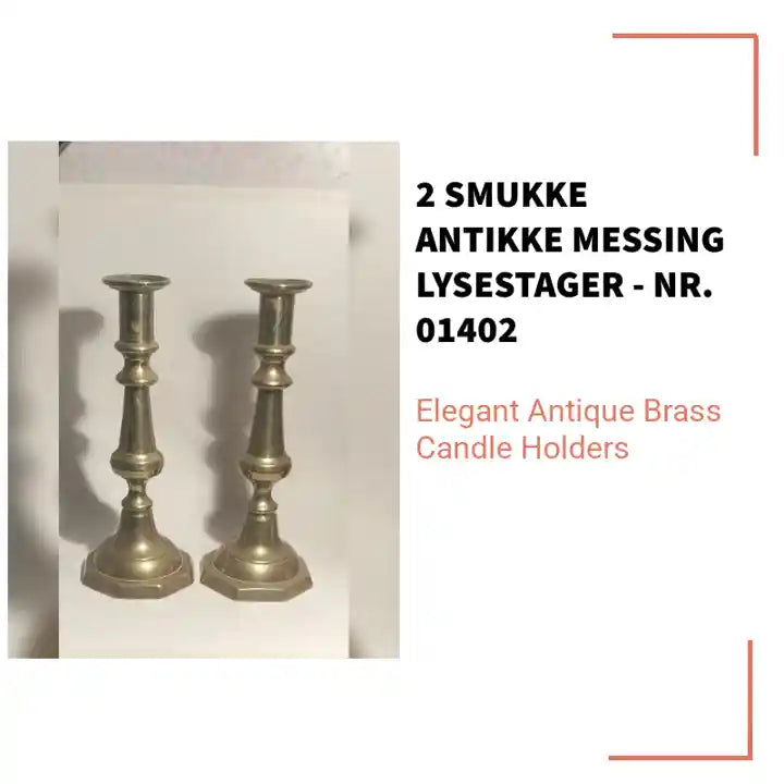 2 smukke antikke messing lysestager - nr. 01402 by@Outfy