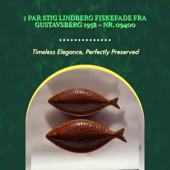 1 par Stig Lindberg fiskefade fra Gustavsberg 1958 ~ nr. 09400 by@Outfy