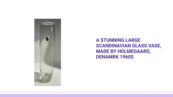 A stunning Large Scandinavian Glass Vase, Made by Holmegaard, Denamrk 1960s by@Outfy