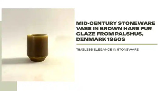 Mid-Century stoneware vase in Brown hare fur glaze from Palshus, Denmark 1960s by@Outfy