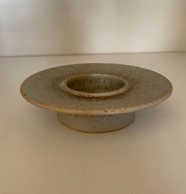 Mid-century Block Candlestick holds Made in Stoneware by Palshus, Denmark