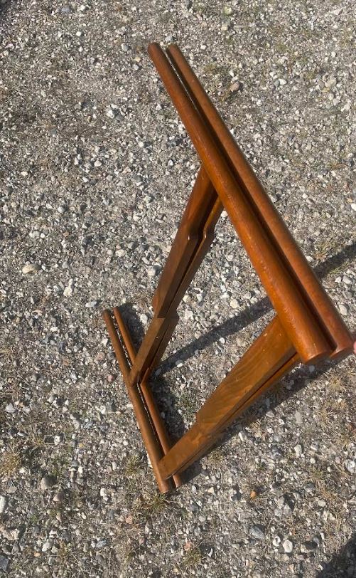 Tray table on wheels from Jason Møbler in Ringsted, made in stained beech - no. 09025