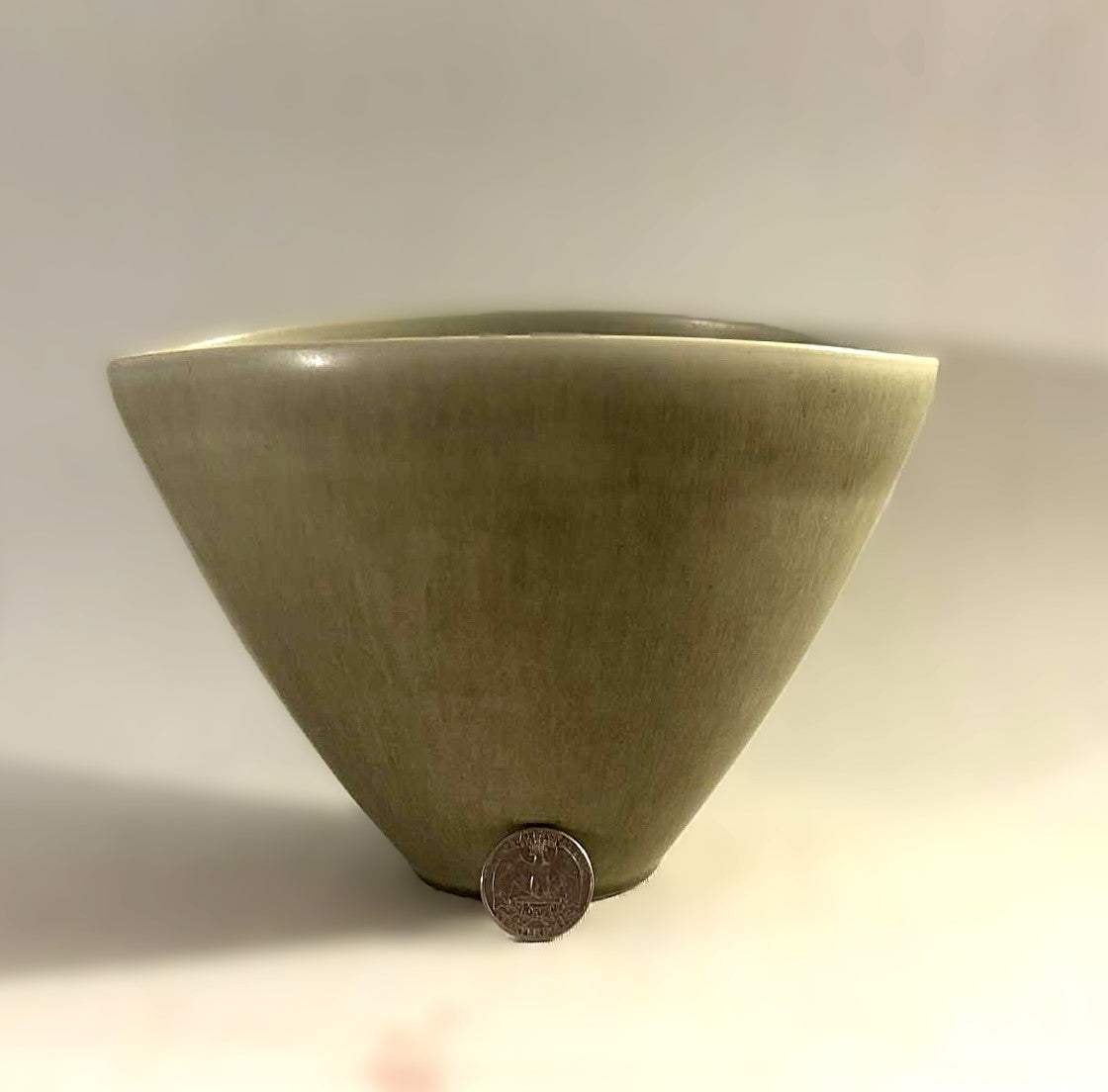 緑色の野ウサギの毛皮釉を施したパルシュス大花瓶、デザイン：ペル・リンネマン・シュミット、デンマーク、1960年代