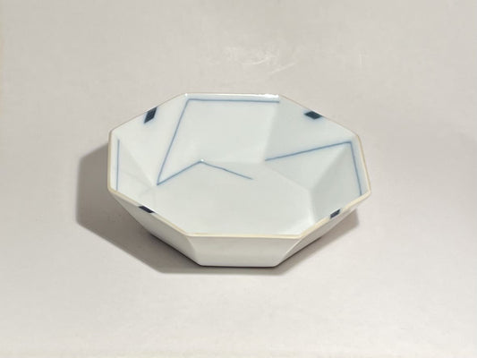 希少なヴィンテージ ボディル マンツ磁器 8 角皿 - no. 01625