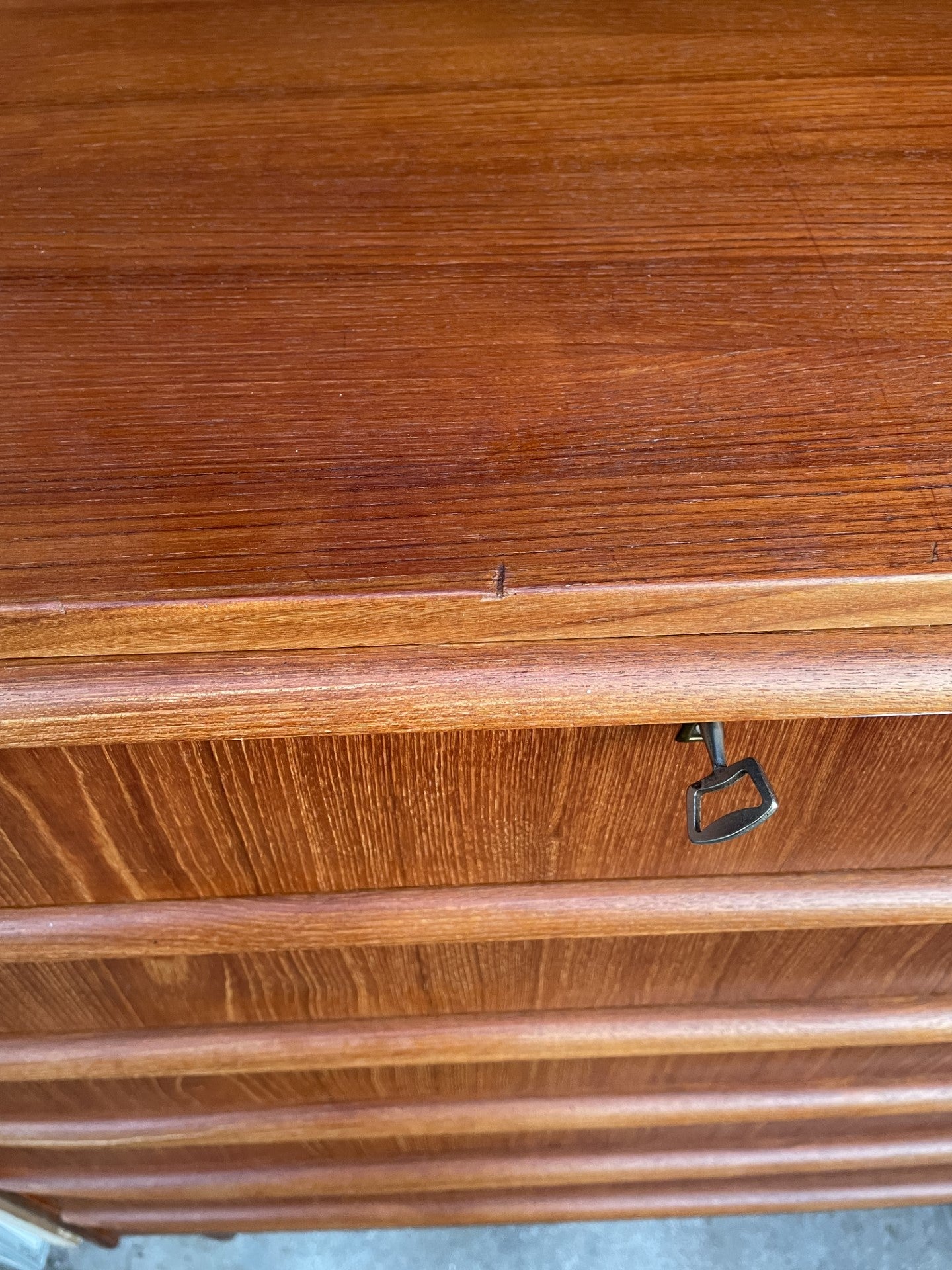 Flot teak kommode med 6 skuffer - nr. 01701