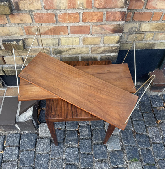 Teak hylder med messing ophæng - nr. 09191
