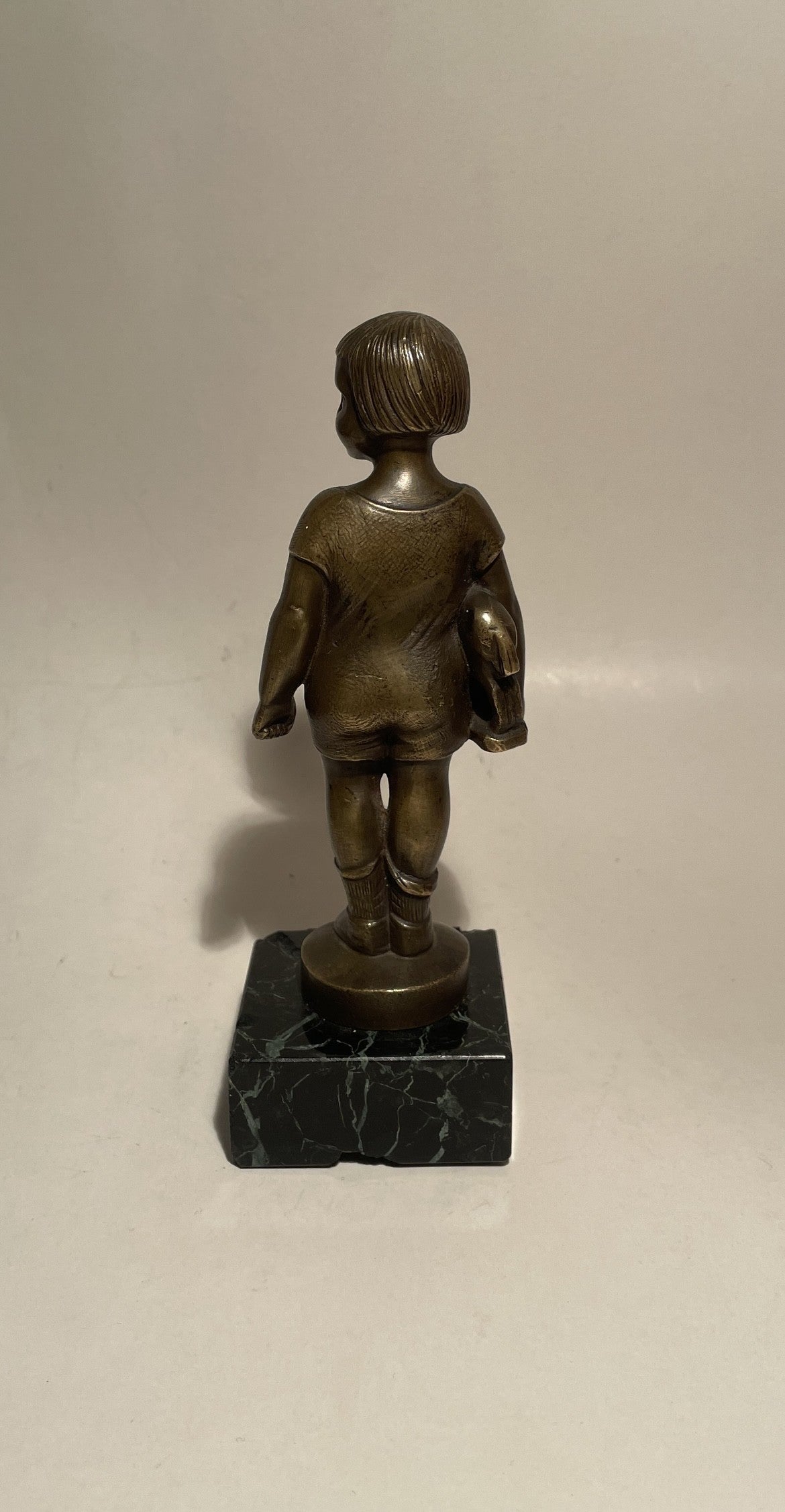 Maurice Frecourt Maurice Frecourt bronze sculpture 1890, “Child with Toy“