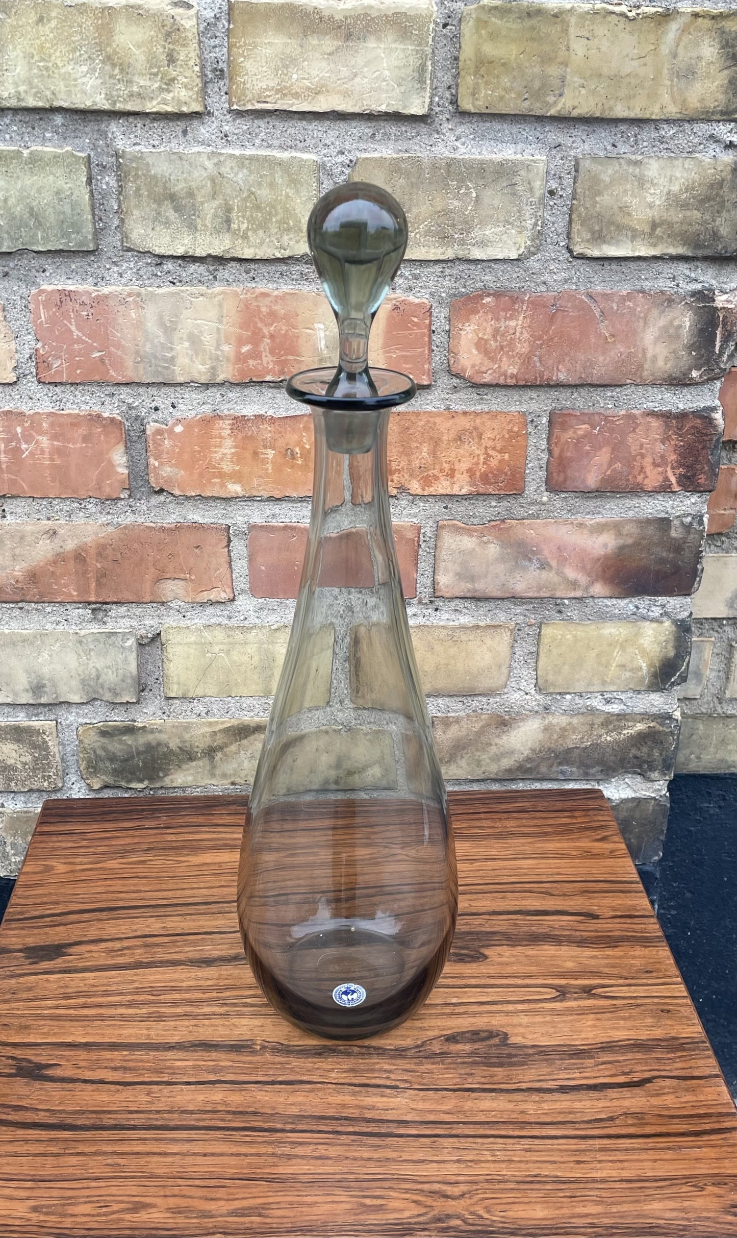 Per Lutken, Teardrop glass decanter, manufactured at Kastrup-Holmegaard glassworks in 1953