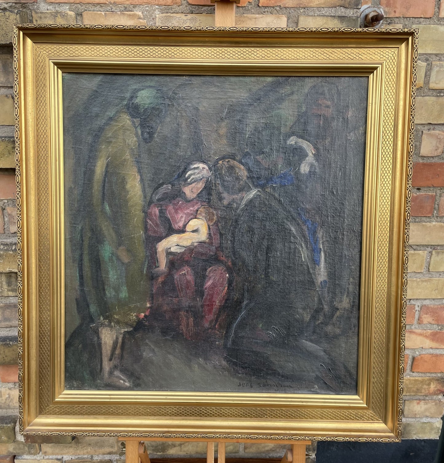 Jens Sørensen painting (b. 1887-1953), oil on canvas, signed - no. 09500