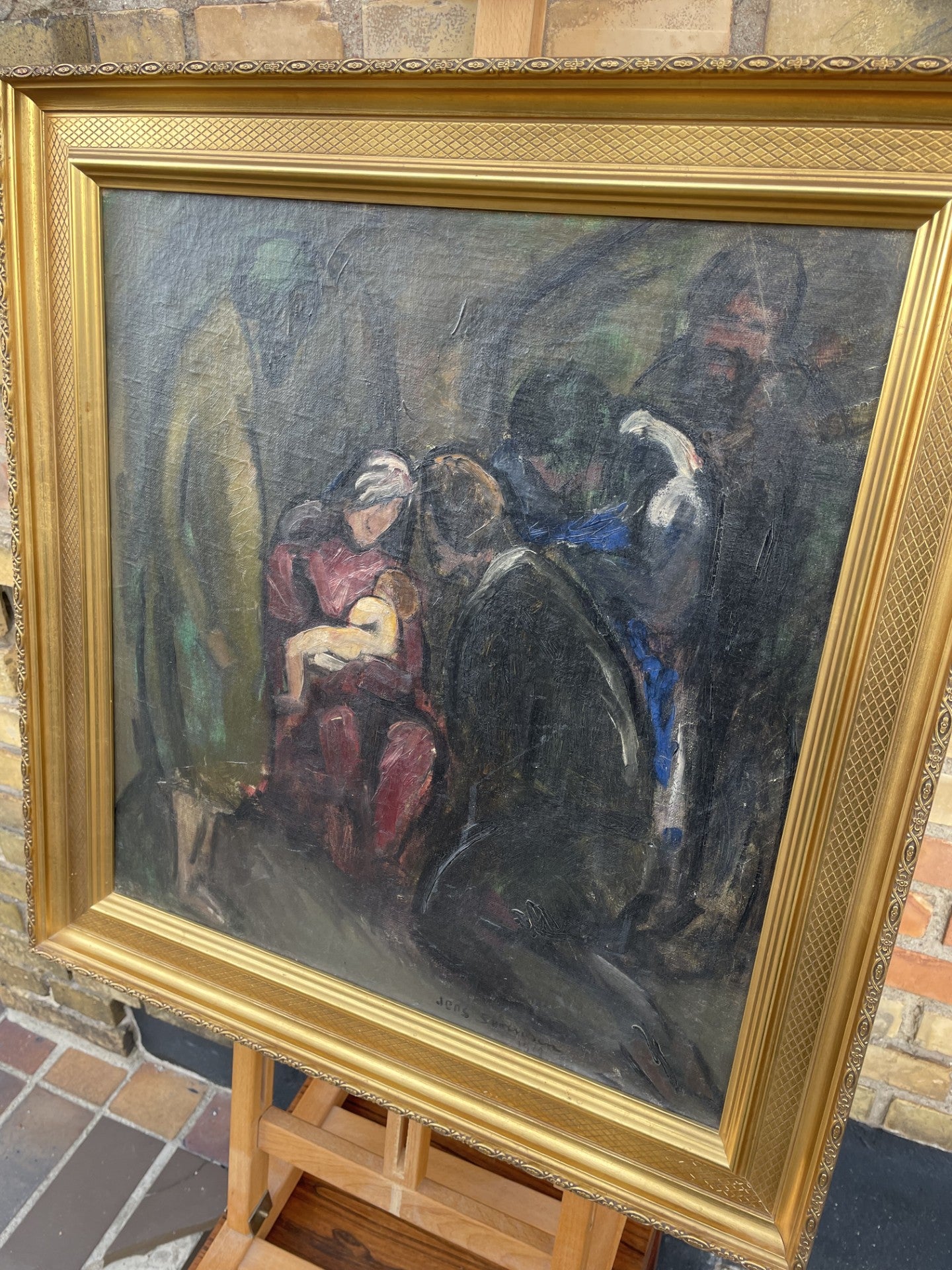 Jens Sørensen painting (b. 1887-1953), oil on canvas, signed - no. 09500