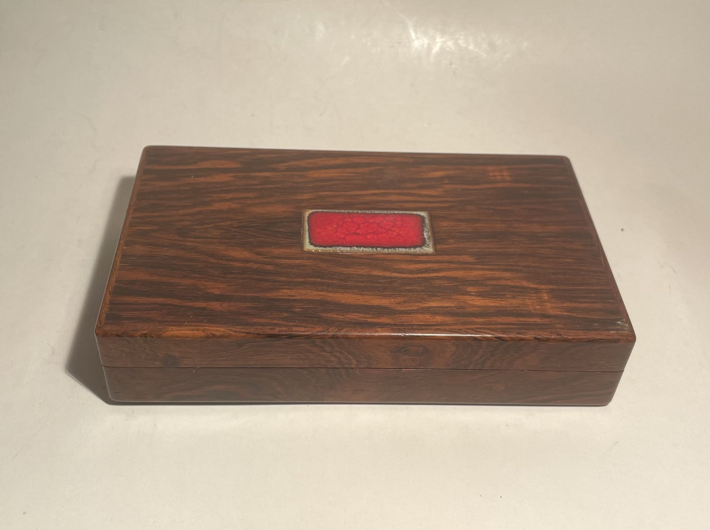 Alfred Klitgaard palisander box med emalje af Bodil Eje - nr. 09560