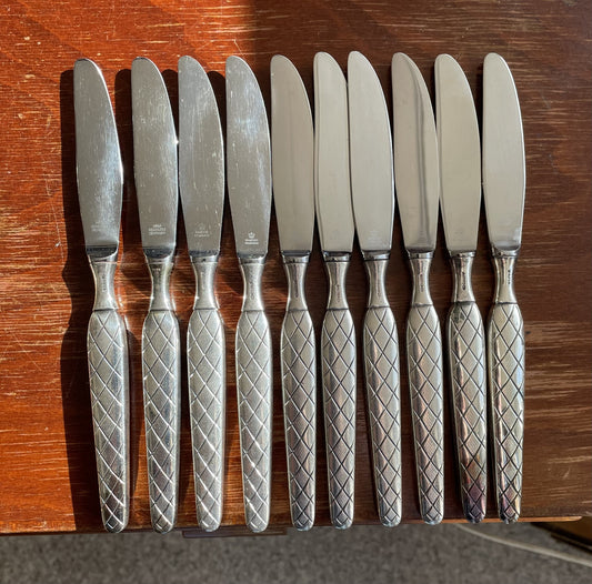 Beautiful Harlequin silver-spot cutlery from Copenhagen spoon factory - no. 011251