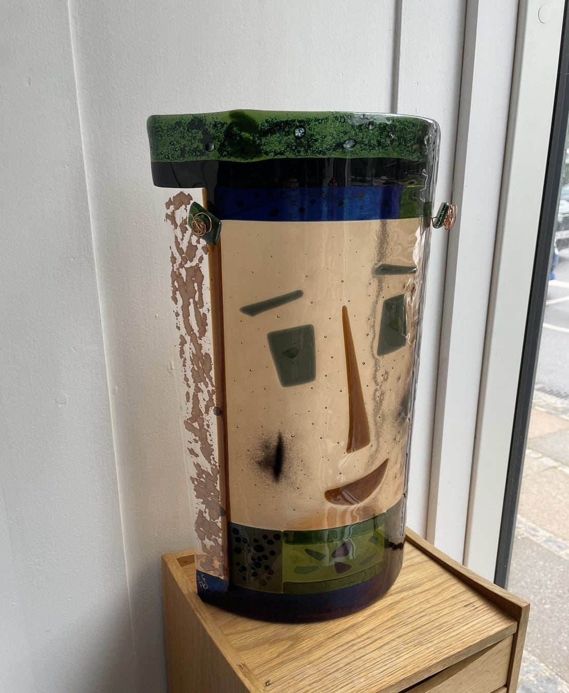 Glass art for the wall or table, signed AS - no. 09790