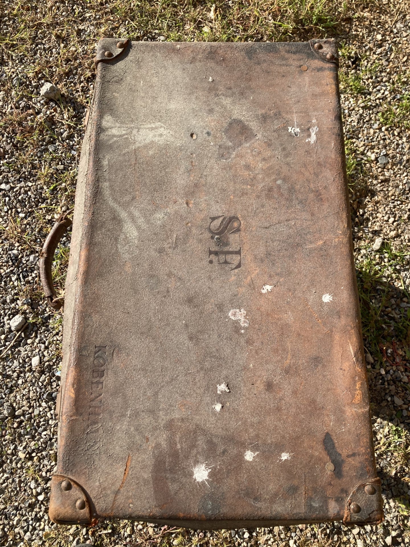 Vintage læder kuffert - nr. 0121