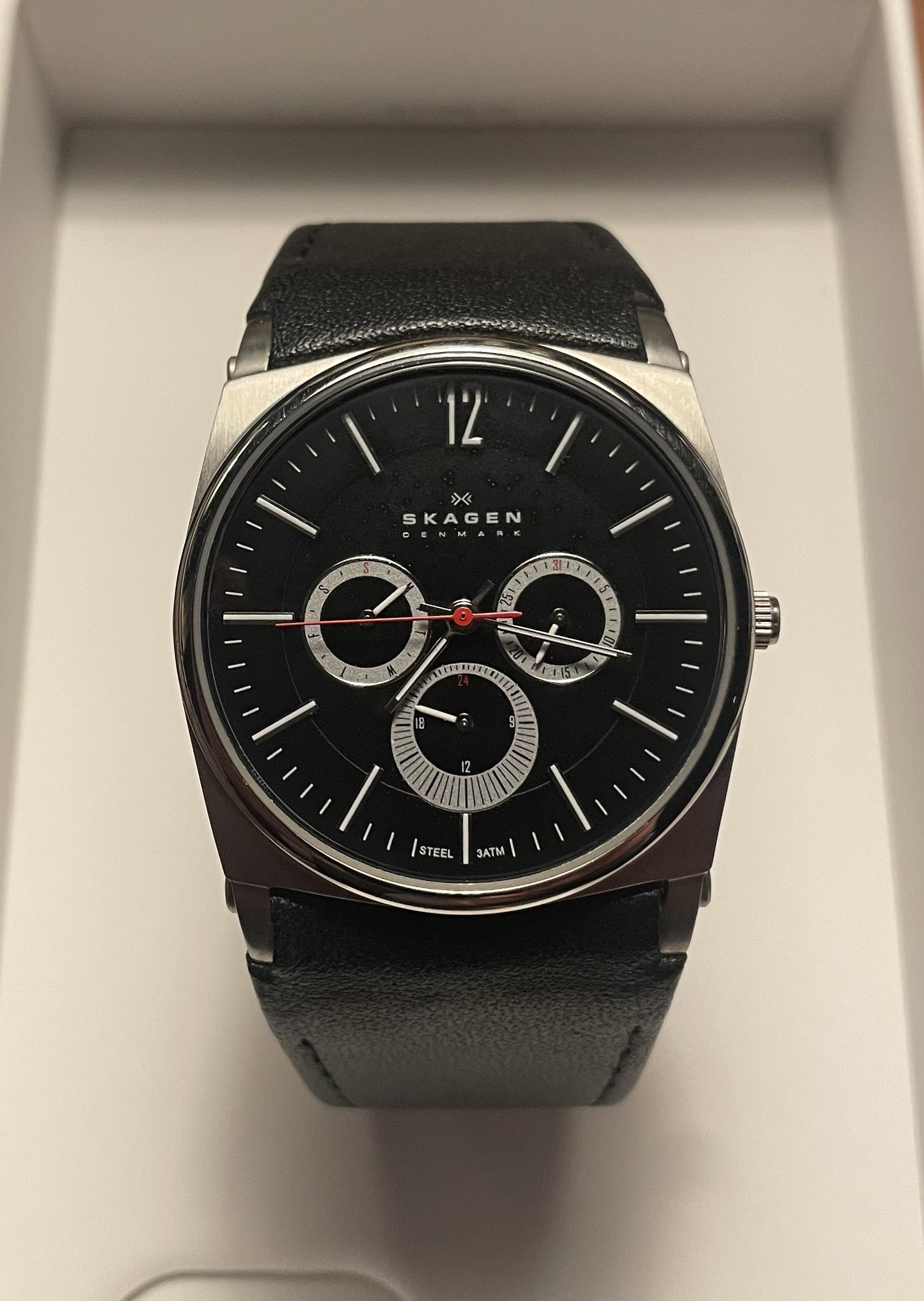 Skagen men's watch with leather strap - no. 02350