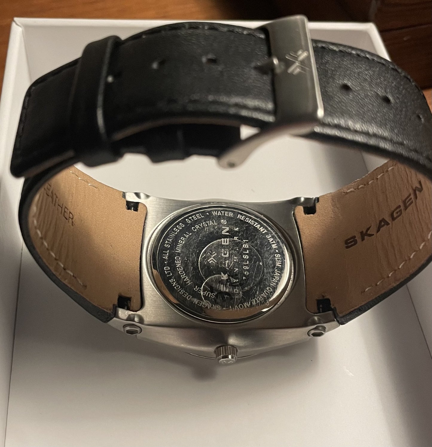 Skagen men's watch with leather strap - no. 02350