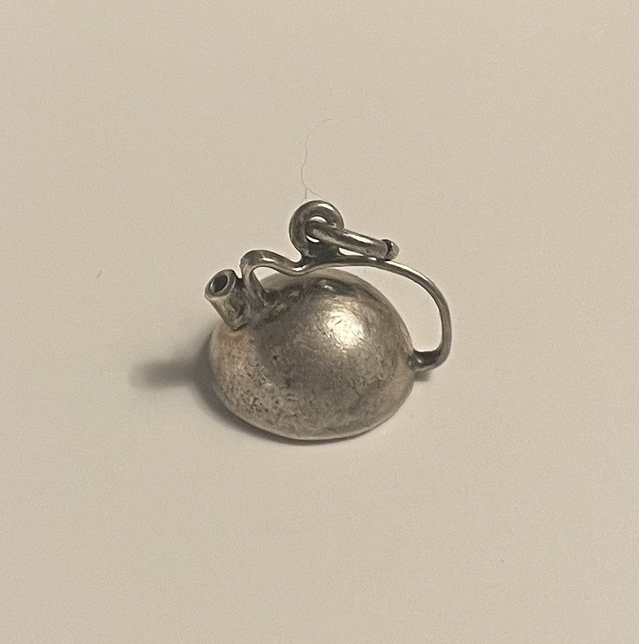 Silver pendant in 830s silver and stamped - no. 02310