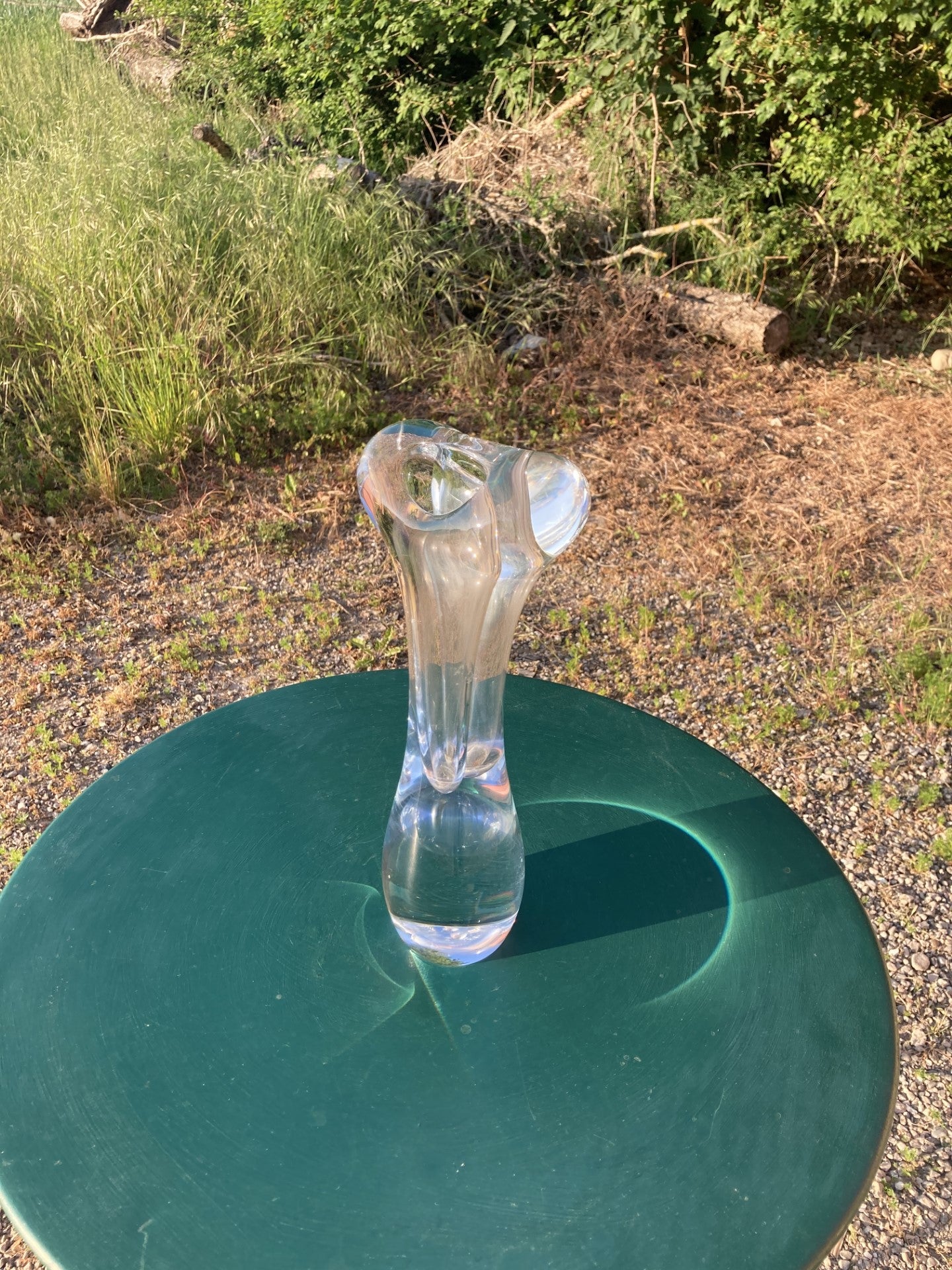 Beautiful glass vase with a height of 33 cm. - No. 0188